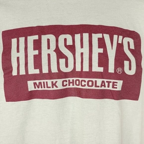 Hershey Chocolate T Shirt Vintage 80s Hersheys Snack Tee 50/50 Made In USA Mens - Picture 2 of 6
